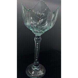 Hoff Interieur Trophy Lantern Made of Glass Leaf Design & Air Bubbles GAR2G